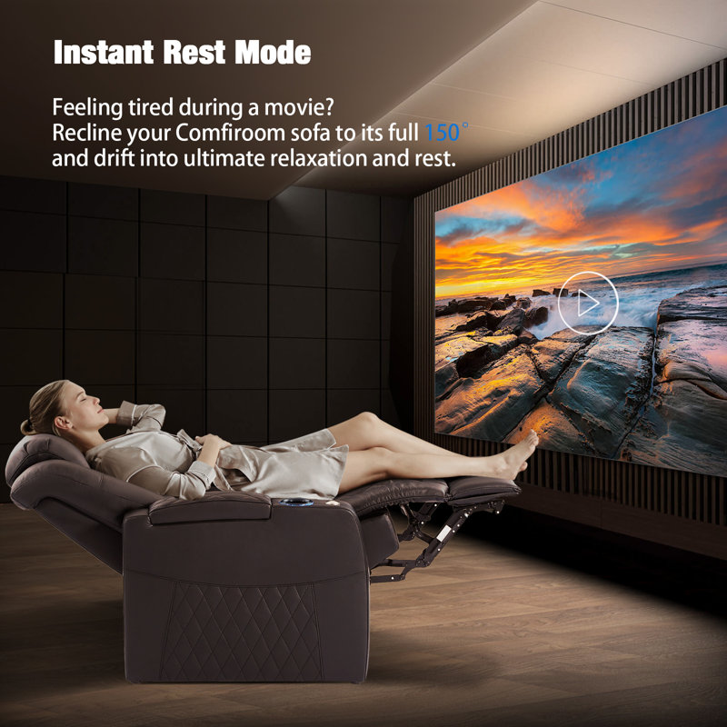 Fauteuil de cinéma inclinable Power Zero Gravity, Brun