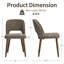 Chaises d'appoint rembourrées avec pieds en bois-1676643940