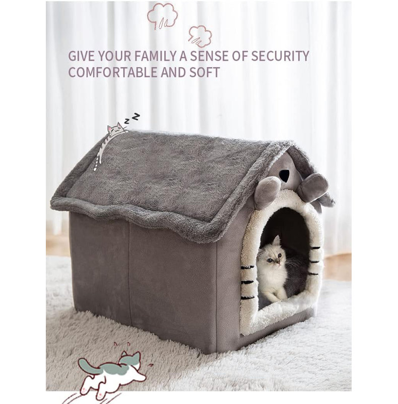 Maison pour animaux de luxe à double toit, L 12,6 po x l 15,4 po