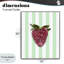 Estampe numérique cerise scintillante sur rayures vertes, design par Lish Creative-130746798-130746795