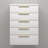 Milana 20" Floating Linen Cabinet With Drawers In Gloss White