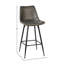 Rufina 38" Tall PU Leather Upholstered Counter Stool, Dark Gray