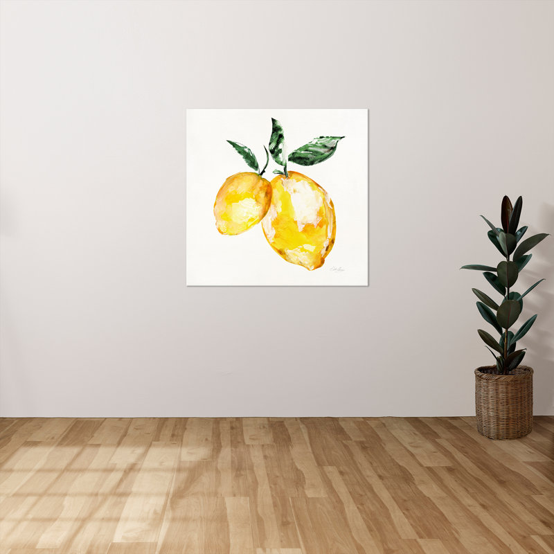 "Fresh Lemons I" by Stella Chang Print on Canvas