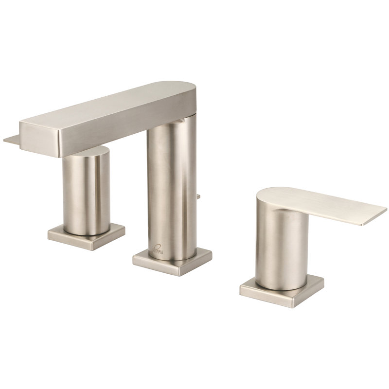 2-handle Bathroom Faucet with Drain Assembly, Brushed Nickel