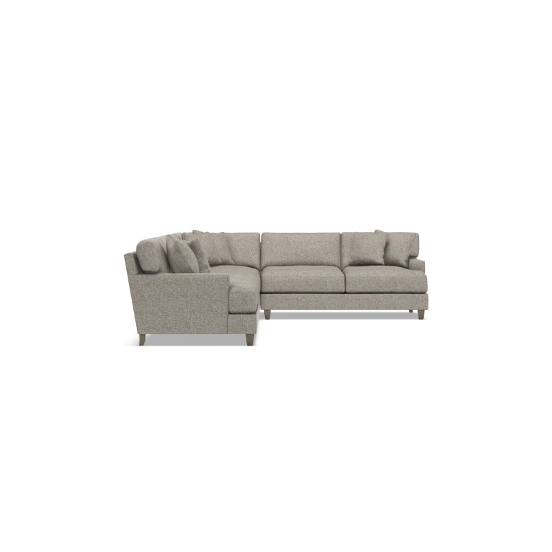 Bernhardt Mila 4-Piece Fabric Sectional, Beige Polyester, 33.5" H x 137" W x 107" D, Right Hand Facing