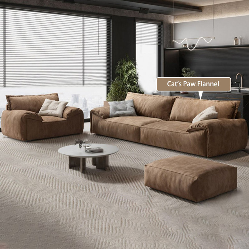 Ensemble de salon en polyester 3 pièces Coffee Coffee