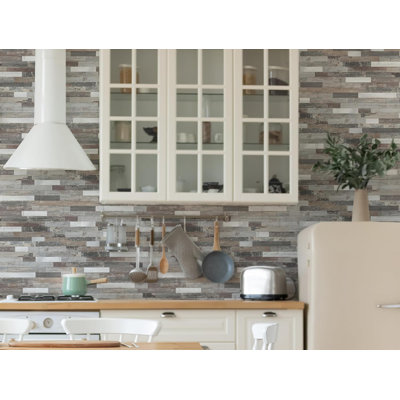 Reovatile Standard Products 12'' W x 12'' L Polyvinyl Chloride (PVC) Peel and Stick Subway Tile