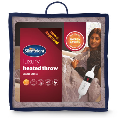 Silentnight Comfort Control Heated Throw Super-soft with 9 Settings Over Blanket