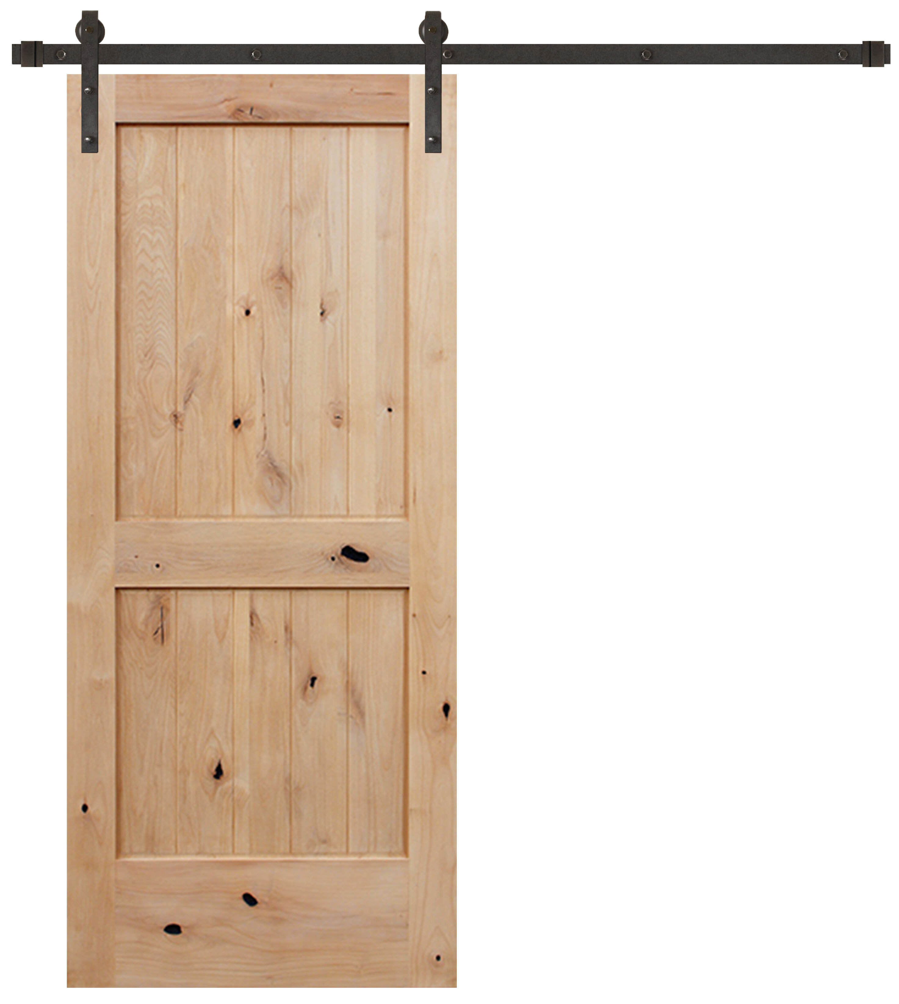 Knotty alder hot sale barn door kit