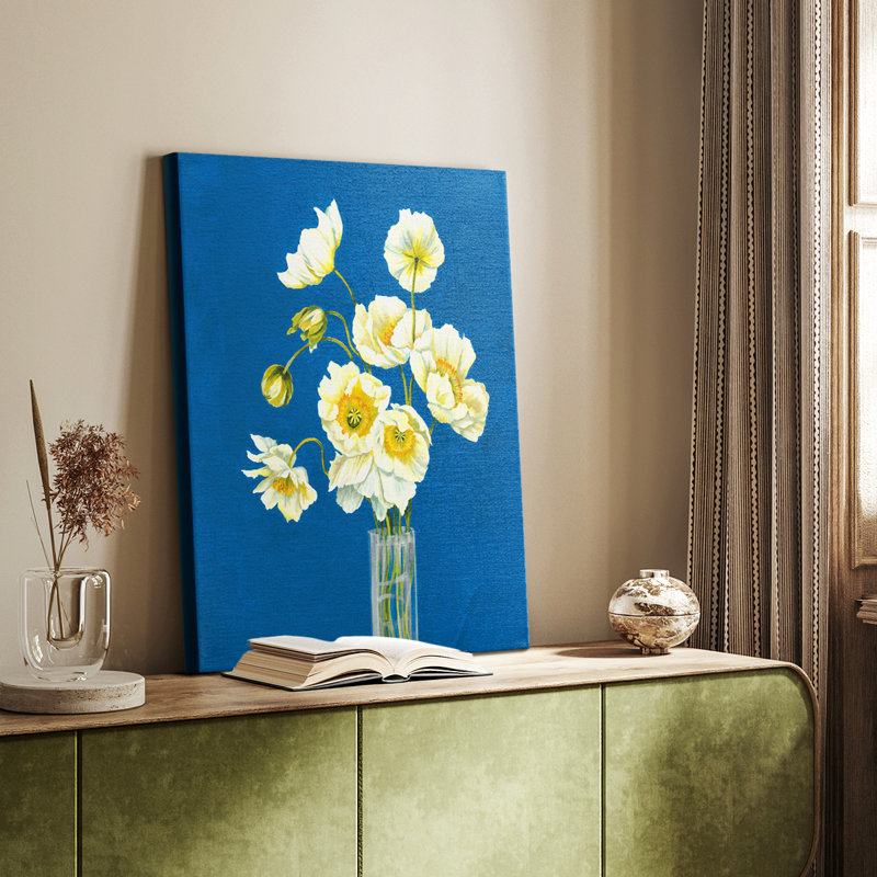 Coquelicots glacés - galerie Cavas sur mesure, H 18 po x l 12 po