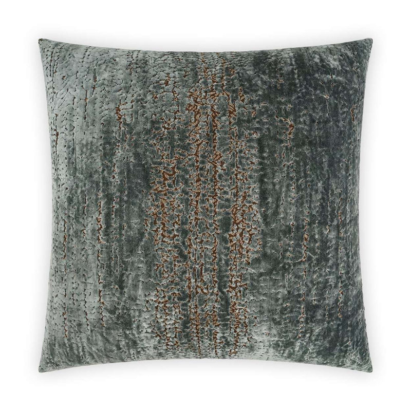 Stonewash Textured Throw Pillow, Storm, Square 22"