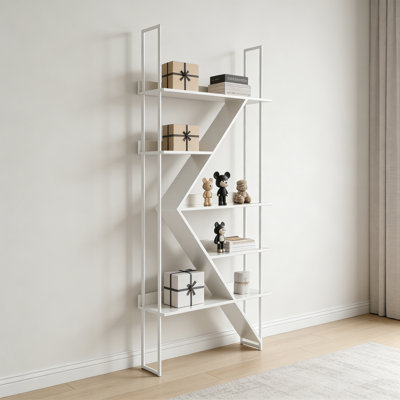 Modern Z Shape Metal Display Shelf