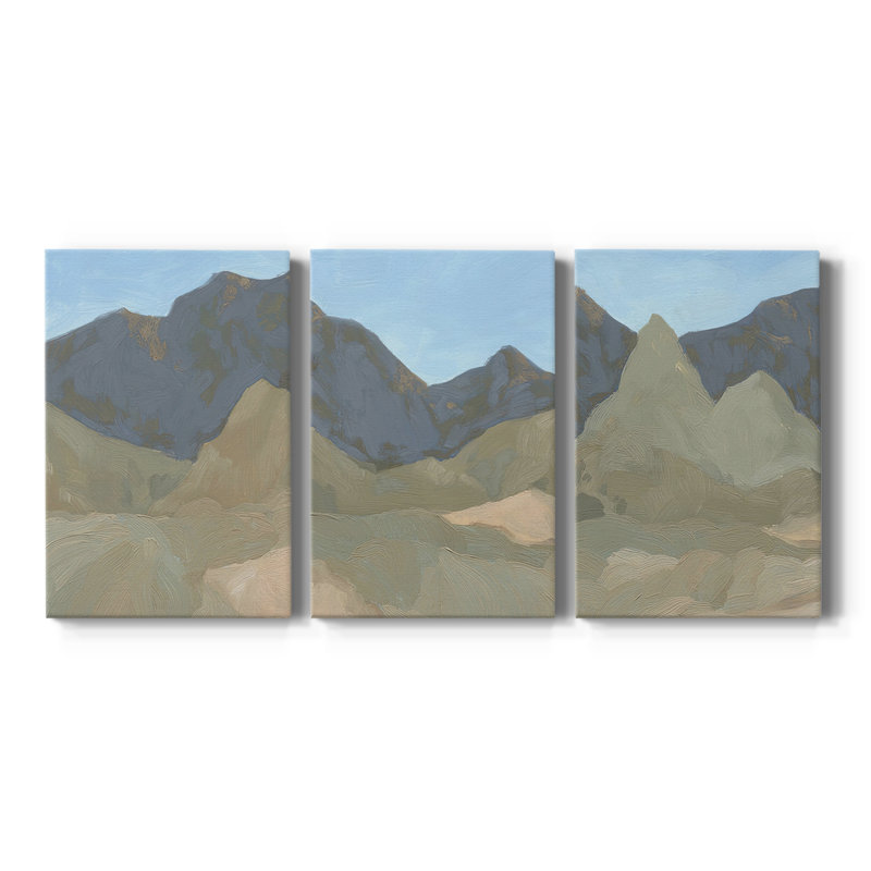 Saddle Mountain I - Toile tendue avec châssis sur mesure - 3 pièces, H 48 po x l 96 po