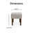 Elle Decor Aria Square Tufted Vanity Stool-22661138