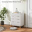 Commode de rangement blanche multi-pièces - Plateau de présentation spacieux, sous-nettoyage facile, assemblage simple