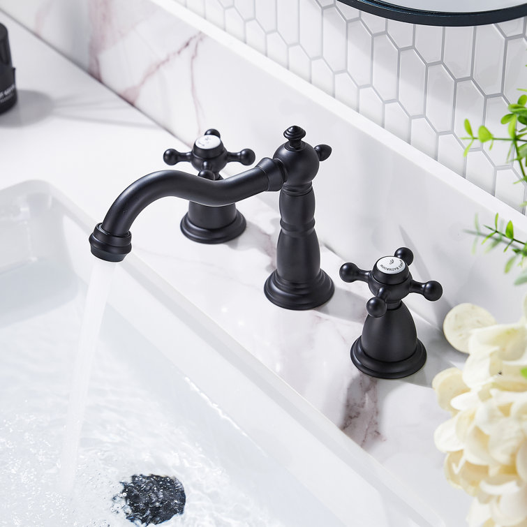 Alladdin Widespread Faucet 2-handle Bathroom Faucet with Drain Assembly