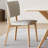 Rectangular Rock Slab  Ash Wood Dining Table Set-106275452