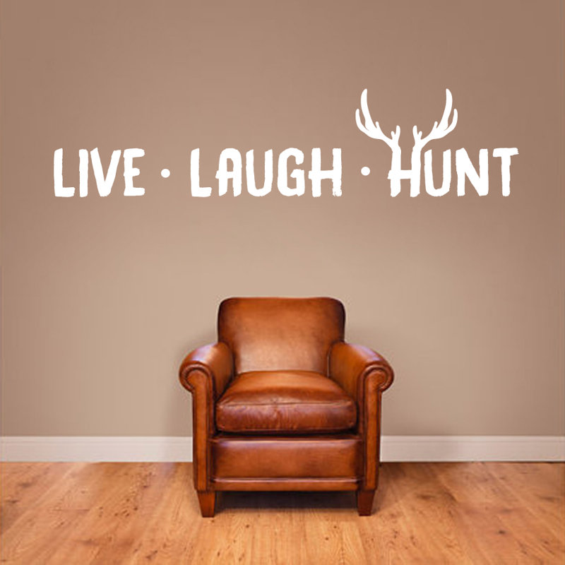 Décalcomanie murale chasse de rire live, Blanc
