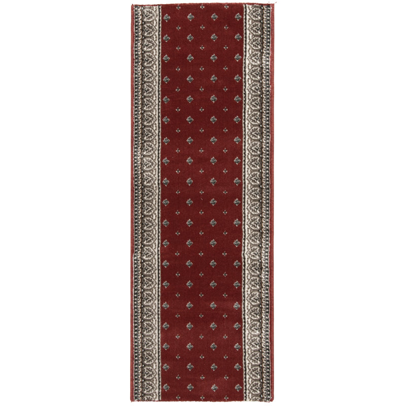 Fleur de Lis Woven Area Rug and Runners, 26"x8'