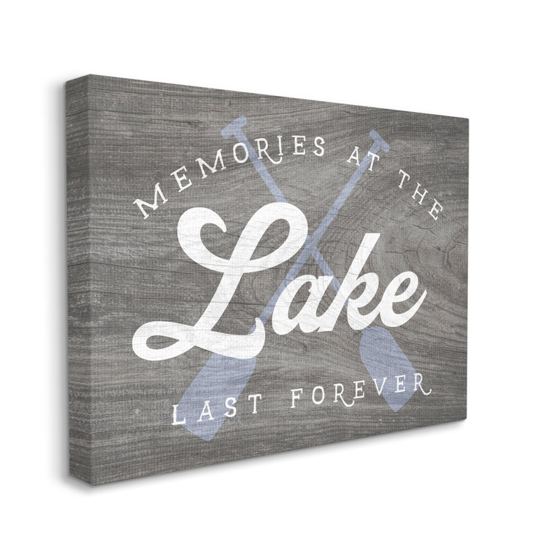 «Memories at Lake Expression», giclée rustique surdimensionnée encadrée, art texturé sur toile par Lil, L 20 po x H 16 po