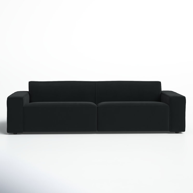 Tov Furniture Olafur Black Velvet Sofa, Black Velvet
