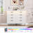 Modern 8-Drawer Dresser with LED Lights & Power Outlet – Wide Wooden Chest for Bedroom or Nursery Storage (White)-1733731407