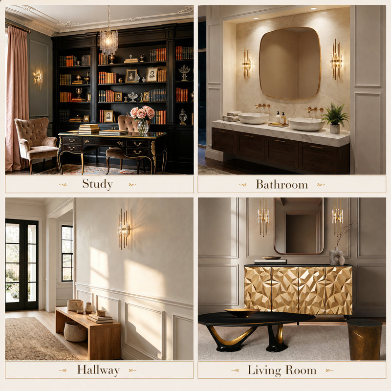 Grigor 1-Light Brass Wall Sconce