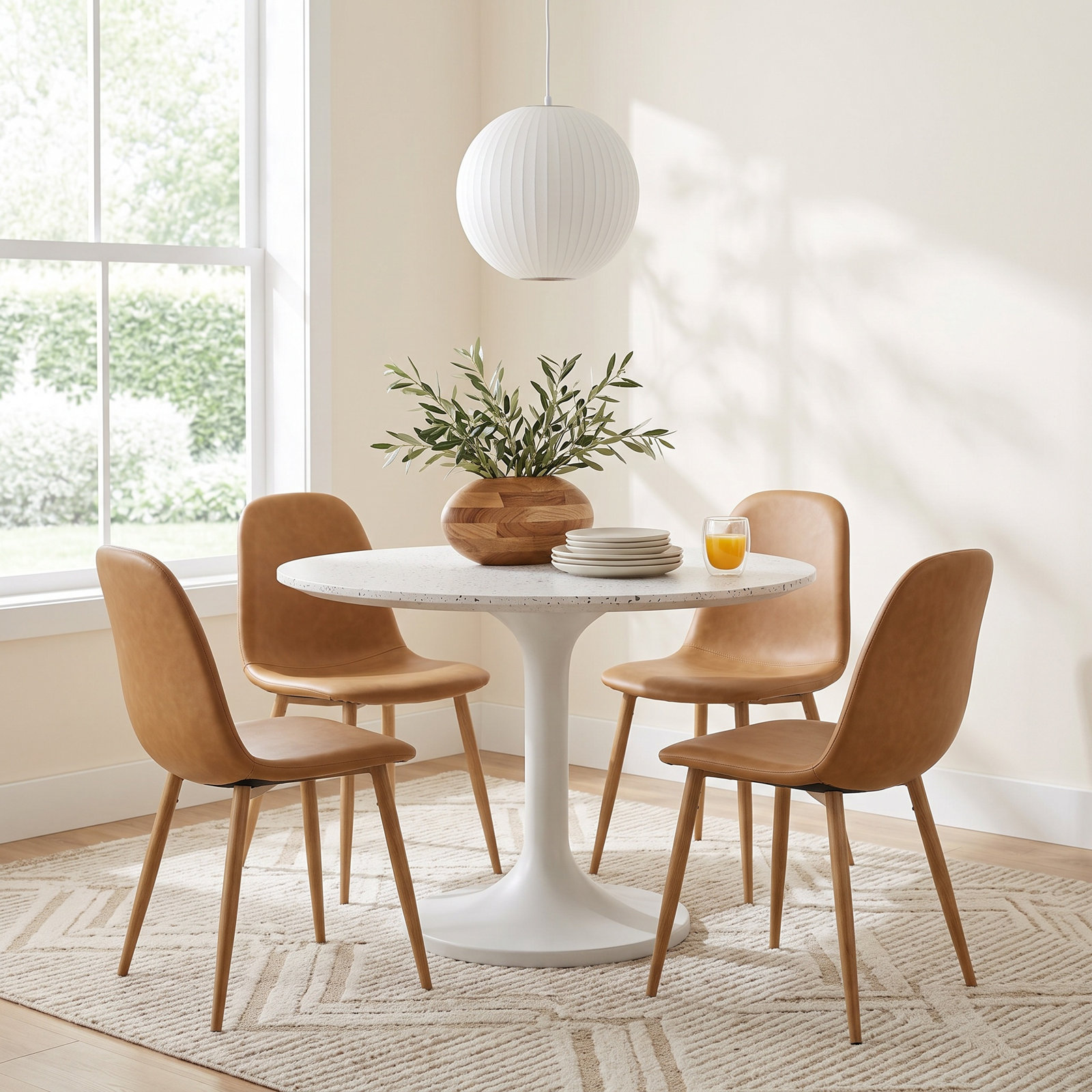 Lourdes 39.4'' Round Dining Table
