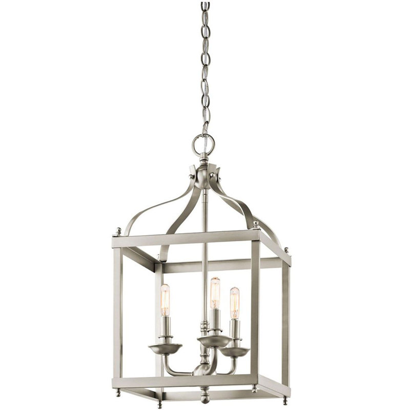 Larkin 3 - Light Lantern Pendant, Brushed Nickel