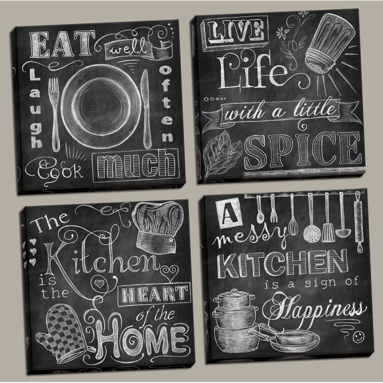 Kitchen Decor PRINTABLE Signs. Set of Chalkboard Kitchen 