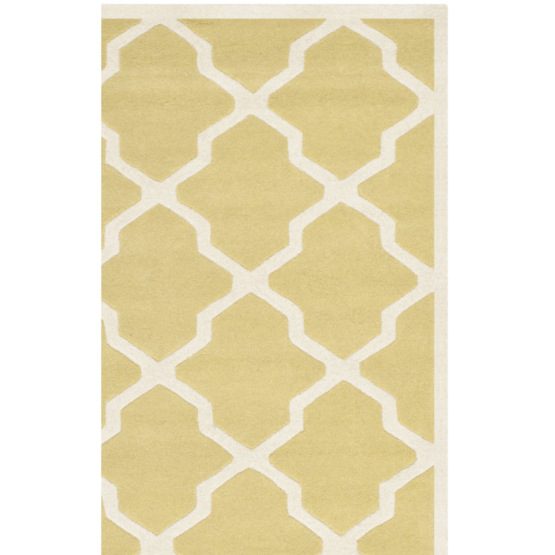 Carolene Hand Tufted Wool Geometric Rug, Rectangle 5' x 8'