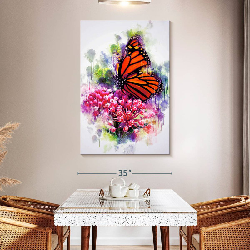 Brampt Garden Monarch Butterfly, 51" H x 34" W