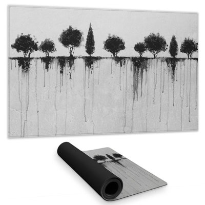 Abstract black trees - 14.00"x24.25" Desk mat