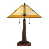 Diamond Mission Glass Table Lamp