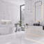 Strata 24 X 48 In. Polished Bright White With Grey Porcelain Wall And Floor Tile (15.5 Sq Ft/Case) - 2 Pack