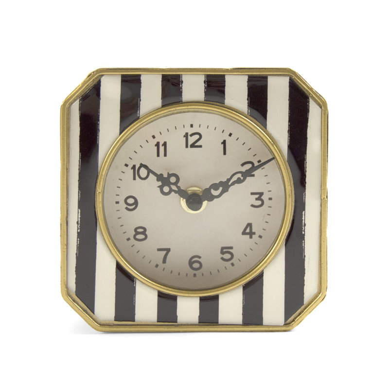 Horloge de table rayée