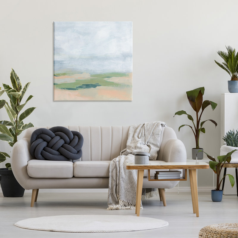Paysage abstrait, art mural sur toile par June Erica Vess, H 36 po x l 36 po x P 1,5 po