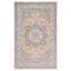 Tapis oriental jaune / rouille en laine / coton / latex touffeté à la main Eldiona-395071104