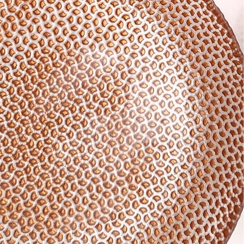 Ensemble de 4 assiettes à salade en verre doré Ocer, Rose Gold