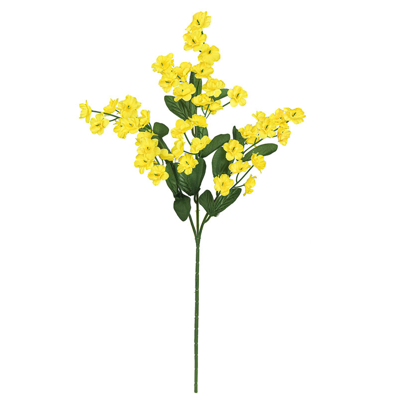 Tige de fleur artificielle Gipsophila, Jaune