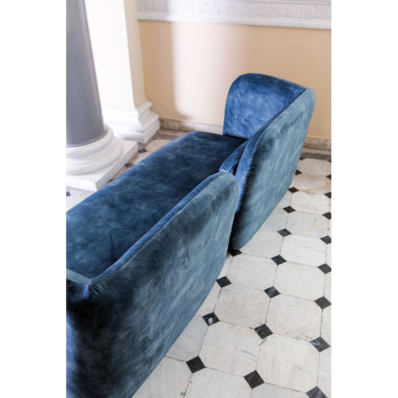 Fat-A Velvet Sofa, 28.8" H x 71" W x 32.7" D