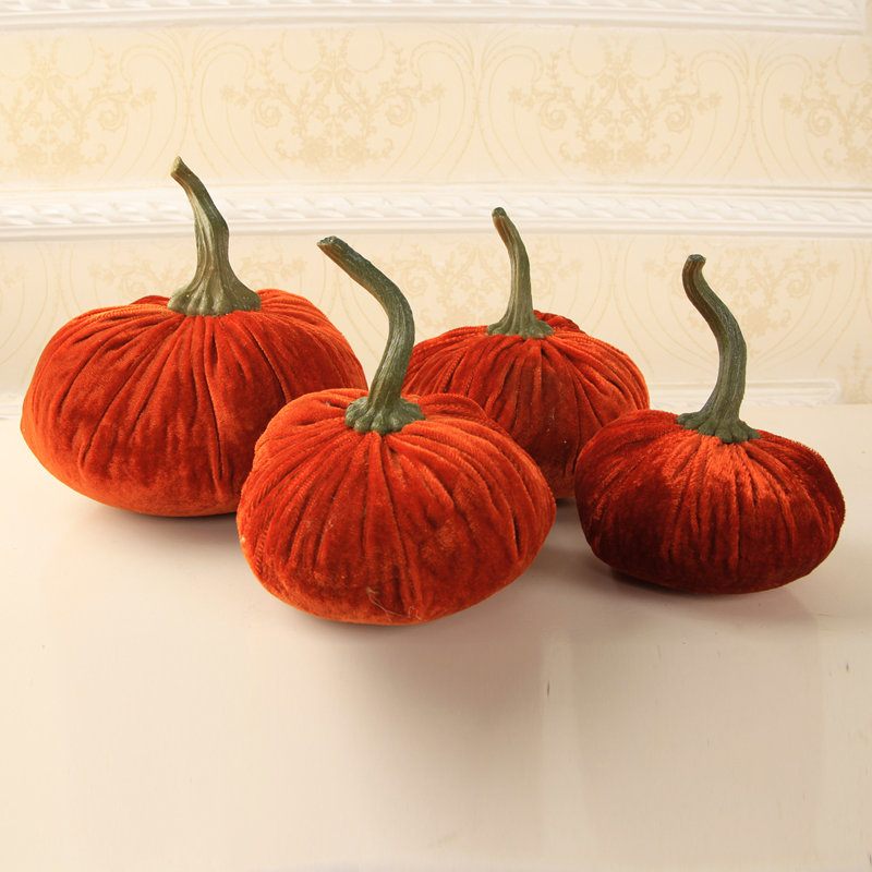 Velours citrouille, Orangé, H 6,5 po x l 4,75 po x P 4,75 po