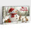 Décoration murale toile de Noël GUTTATY, impressions sur toile bonhomme de neige d'hiver, œuvre d'art de lapin écureuil festif, affiche murale joyeux Noël, peinture murale des Fêtes pour le salon, 12 po x 16 po