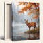 Automne, cerf, forêt, paysage, toile tendue, impression sur toile, ensemble de 1-1107366241