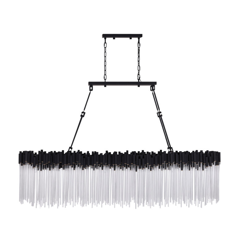 Luminaire suspendu MatrixLinear, Noir mat / or français, 12 lumières