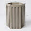 Hexagon Column Planter SM - Lightweight Aluminum with Modern Wood-Tone Finish and Adjustable Depth for Versatile Gardening-1535320091