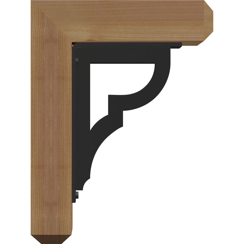 Support triple Ironcrest de 4 po Bradford, H 12 po x P 9 1/2 po, Cèdre rouge de l'Ouest l 3 1/2 po x T 2 po (lisse