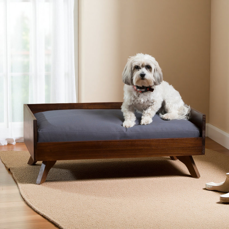 SOLID WOOD DOG BED