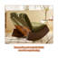 Chaise berçante Glider avec revêtement haut dossier, tissu vert