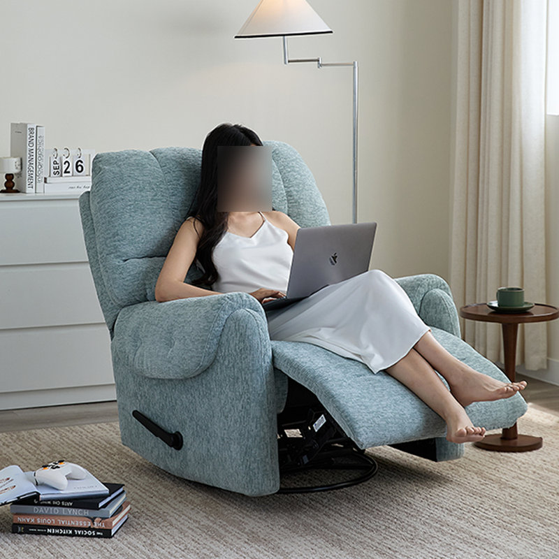Fauteuil inclinable moderne et multifonctionnel en chenille, Bleu